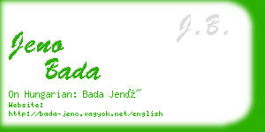 jeno bada business card